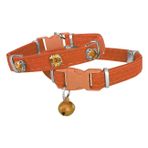 Markapet Kadife Kedi Boyun Tasması Taşlı 20-32 cm Turuncu