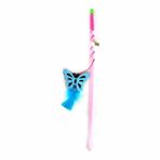 Markapet Kelebek Karışık Renk 42 cm Plastik Saplı Kedi Oltası