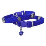 Markapet SF-KDFYNCL-MV Yoncalı 20-32 cm Mavi Kadife Kedi Boyun Tasması