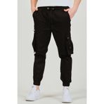 Markapia Erkek Siyah Kargo Cepli Jogger Pantolon