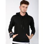 Markapia Kanguru Cepli Kapüşonlu Siyah Erkek Sweatshirt