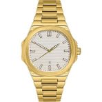 Markasepeti Patek Model Geometrik Tasarım Lüks Erkek Kol Saati - Altın - Beyaz