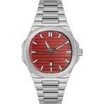 Markasepeti Patek Model Geometrik Tasarım Lüks Erkek Kol Saati - Bordo