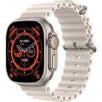 Markasepeti Watch Ultra 8 Plus Akıllı Saat: 49 Mm, Vidalı, Kilitli Çift Kordon ve 2.2 Inç (Krem) - Bej