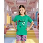 Markası 510 Kiz Çocuk Baskılı Pijama Takımı - 5 - 6 Yaş - Yeşil