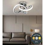 Markasiz Kar Çiçeği Krom Avize 3 Renk Ledli Modern Salon Mutfak Çocuk Odası Ve Antre Aydınlatma Gümüş