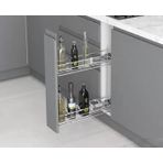 Markasız Starax S-2214-c Yandan Teleskopİk Rayli ŞİŞelİk 205*470*470 Krom 25 Cm
