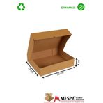 Markasız ucuz 30 x 15 x 4 ölçülerinde Kraft 50 adet küçük boy pide ve lahmacun kutusu