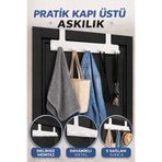 Markasız ucuz KapKapı arkası metal askılık 5 Lİ BEYAZ