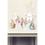 Markasız ucuz Pink Rabbit Pembe Tavşan Temalı Ayaklı Pano Set (Masa Üstü) *Kalın Kağıt