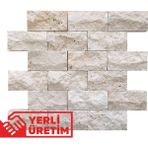 Markataş 5X10Cm Klasik Doğal Taş Traverten Patlatma Mozaik Duvar Kaplama