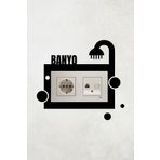 markcat Banyo Tasarım 2li Priz Çerçevesi (İç Ölçü 15,5x8,4 cm) 2li Dekoratif Priz Çerçeve