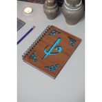 Markcat Elif Vav Ahşap Defter Ajanda Günlük Çizgisiz Defter