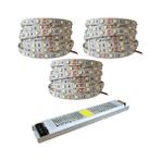 MarkEntegra 15 Metre Şerit LED Beyaz Renk + 12V 16.5 Amper 200 Watt LED Trafo - 3 Dirençli Double Pcb - Oturma Odası, Yatak Odası ve Mutfak Için Gizli Aydınlatma [enerji Sınıfı F]