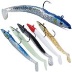 MarkEntegra 5 Adet 12CM 20GR Silikon Jig Balık Yem Seti Çi Levrek Katili Kutulu