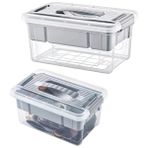 MarkEntegra Büyük Boy Bölmeli Organizer Kutu 9 Litre - Şeffaf Tasarım Saklama Kabı - Ev Araba Saklama Kutusu - Ev Banyo Düzenleyici, Dolap Düzenleyici, Saklama, Kutu, Organizer