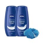 MarkEntegra Creme Care Duş Jeli 250ML ve Banyo Lifi Hediyeli, C Vitamini, Nemlendirici, X2 Adet, Avantajlı Paket