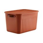 MarkEntegra Deconox 1 Adet Düzenleyici Kapaklı Kutu, Dekoratif Saklama Kutusu, Organizer (35CM*25CM*22CM) Kremit 15 Litre