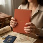 MarkEntegra Fark Tanıtım Travel Journal – Sert Kapaklı Seyahat Günlüğü, A5 Boyutunda, Planlama & Anı Alanı – Anı Defteri (Kiremit) - 41 Delft Blue