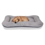 MarkEntegra Jungolica Sally Kedi ve Köpek Yatağı Gri Küçük 52X70X10 CM,%100 Su Geçirmez Alezli, Çift Taraflı Dört Mevsim, Çıkarılabilir Yıkanabilir Minder, Konforlu Pet Yatağı (Medıum)