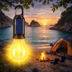 MarkEntegra Kamp Lambası Güneş Panelli Enerjili LED Işık Solar Kamp Feneri USB Şarjlı Lamba [enerji Sınıfı A++]