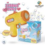 MarkEntegra Maytoys Baloncuk Makinesi Pilli Köpük Tabancası Otomatik Sızdırmaz Tasarım Bubble Gun Sarı