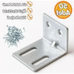 MarkEntegra Metal L Demiri 30X25X38 mm (50 Adet) Raf Mobilya Köşe Destek Aparatı Dayanıklı Duvar Sabitleme Seti