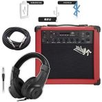 MarkEntegra Midex MGA-25RDBT-HD Şarjlı Elektro Gitar Amfisi 25 Watt USB Bluetooth Distortion Kulaklık ve Kablo