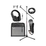 MarkEntegra Midex Mga-50-Pak Elektro Gitar Amfisi 50 Watt USB Bluetooth Şarjlı 4 Girişli (Mikrofon Kulaklık Stand Kablo)