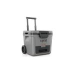 MarkEntegra Ninja Frostvault Hard Cooler 28 L, Birinci Sınıf Yalıtımlı Soğutma Kutusu, 6 Güne Kadar Buz Tutar, Buzdolabı Sıcaklığına Sahip Entegre Kuru Saklama Çekmecesi, 48 Kutu Için Uygundur, Cloud White - Ahşap