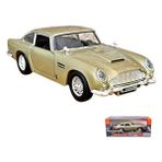 MarkEntegra Oyuncak Diecast Metal Aston Martin Db5 Model Araba Kutulu Koleksiyonluk Figür 1:24 Ölçek Bej ve Yeşil Renk (Kahverengi)