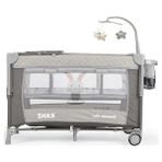 MarkEntegra Sleepside +Plus Anne Yanı Park Yatak ve Oyun Parkı Gri + Yataklı