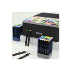 MARKER PENCILS 48'RENKLi Keçeli kalem seti taşıma çantalı canlı renkler,çift uçlu, profesyonel marker kalemler