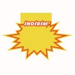 Market Raf Önü İndirim Baskılı Yıldızlı Fiyat Etiketi 15x12 cm.100'lü Pk.
