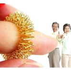 Market66 Batmayan Iğneli Reiki Sujok Yüzüğü Masaj Esnek Yaylı Akupunktur Yüzük Altın Renk