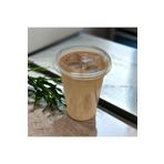 Marketambalaj 350cc Plastik Milkshake Limonata Bardağı Klips Kapaklı 50 Adet