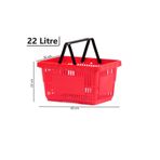 Marketix Plastik Market Alışveriş El Sepeti 22 Litre Kırmızı