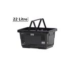 Marketix Plastik Market Alışveriş El Sepeti 22 Litre Siyah