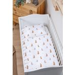 Markkombin Organik Bebek Boy Lastikli Çarşaf Seti - Neşeli Tavşan Notaları 70 x 130