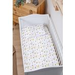 Markkombin Organik Bebek Boy Lastikli Çarşaf Seti - Ördek ve Tavuk Düşleri 70 x 130