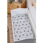 Markkombin Organik Bebek Boy Lastikli Çarşaf Seti - Sevimli Bambu Dostu Panda 70 x 110