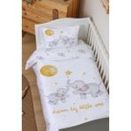 Markkombin Organik Bebek Boy Nevresim Takımı (100X150) - Hayalperest Fil - 100 x 150 cm - Renkli
