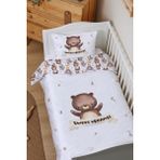 Markkombin Organik Bebek Boy Nevresim Takımı (100X150) - Minik Dostum Ayıcık - 100 x 150 cm - Renkli
