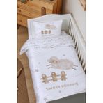 Markkombin Organik Çarşaflı Bebek Nevresim Takımı (100X150) - Mışıl Mışıl Kuzucuk - 100 x 150 cm - Renkli