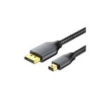 Markofist Mini DisplayPort to DisplayPort Kablo 2m, 8K 60Hz, DP 2.1, 40Gbps (LEVELS-AVC50-2M)