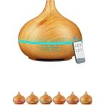 Markport Hava Nemlendirici 7 LED Işıklı Aromatik Oda Kokusu 550 ml Kahve Aroma Difüzörü Buhar Makinası
