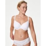 Marks & Spencer Dantelli Destekli Full Cup Sütyen - Beyaz - 90DD