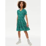 Marks & Spencer Kısa Kollu Mini Elbise (6-16 Yaş) - 13 - 14 Yaş - Yeşil