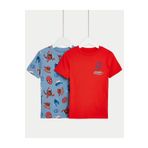 Marks & Spencer Saf Pamuklu 2'li Spider-man™ T-shirt (2-7 YAŞ)