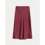 Marks & Spencer Saten Midaksi Etek - Bordo
